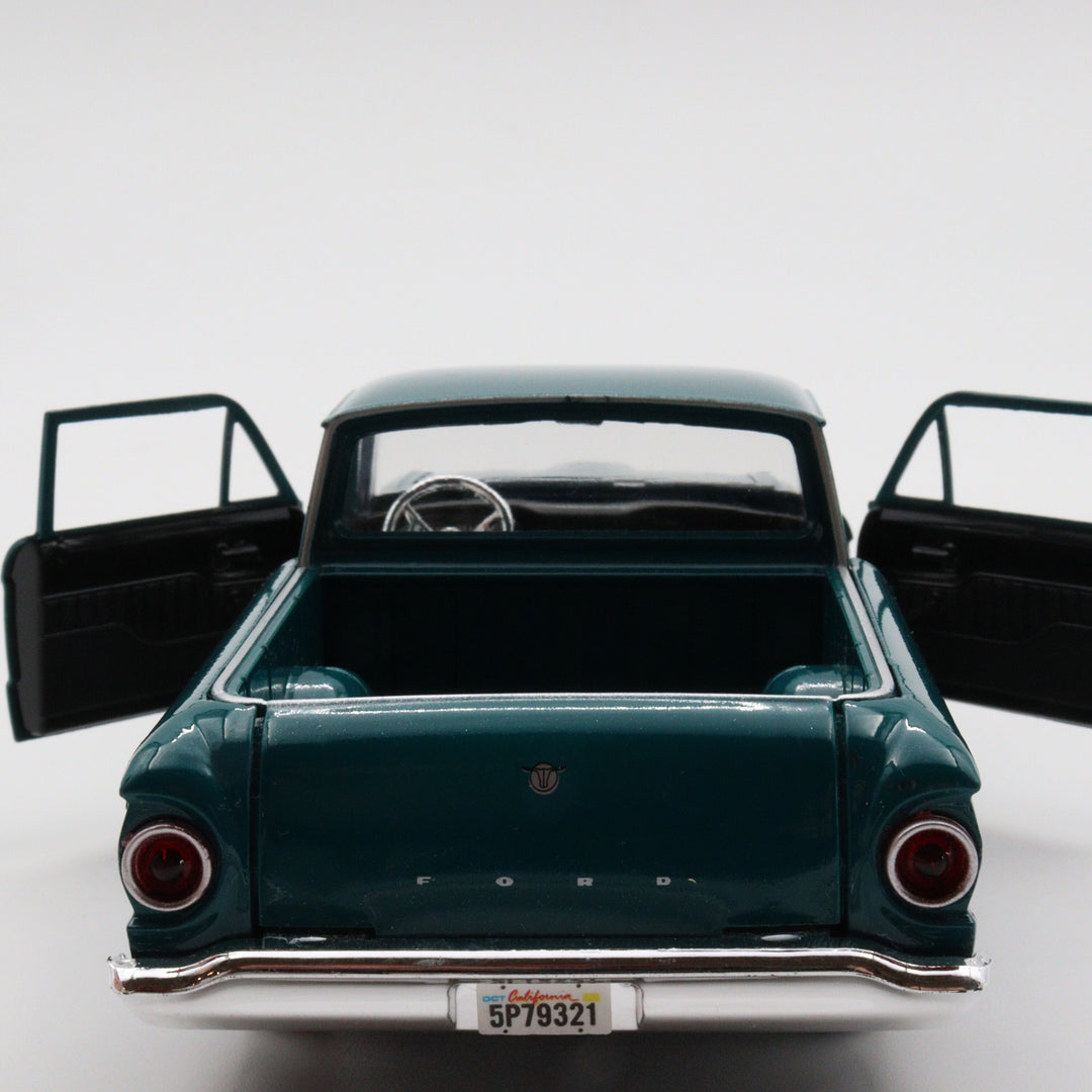 Motormax 1960 Ford Ranchero|Scale 1/24 Green Diecast Car|Vintage Pickup Model Car for Collectors|Classic Metal Collection Car|Gift for Dad