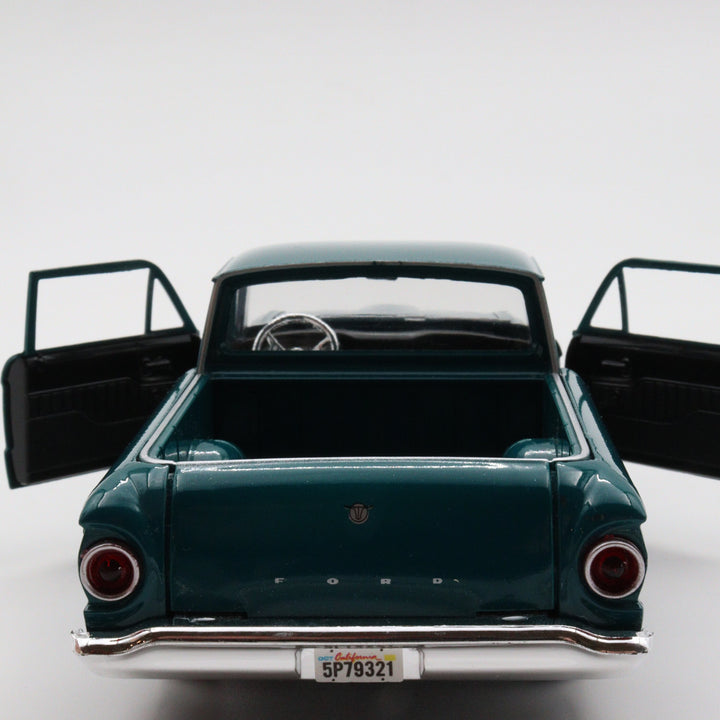 Motormax 1960 Ford Ranchero|Scale 1/24 Green Diecast Car|Vintage Pickup Model Car for Collectors|Classic Metal Collection Car|Gift for Dad