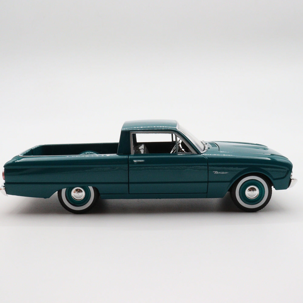Motormax 1960 Ford Ranchero|Scale 1/24 Green Diecast Car|Vintage Pickup Model Car for Collectors|Classic Metal Collection Car|Gift for Dad