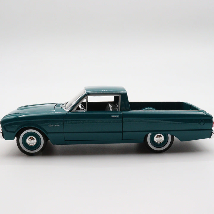 Motormax 1960 Ford Ranchero|Scale 1/24 Green Diecast Car|Vintage Pickup Model Car for Collectors|Classic Metal Collection Car|Gift for Dad