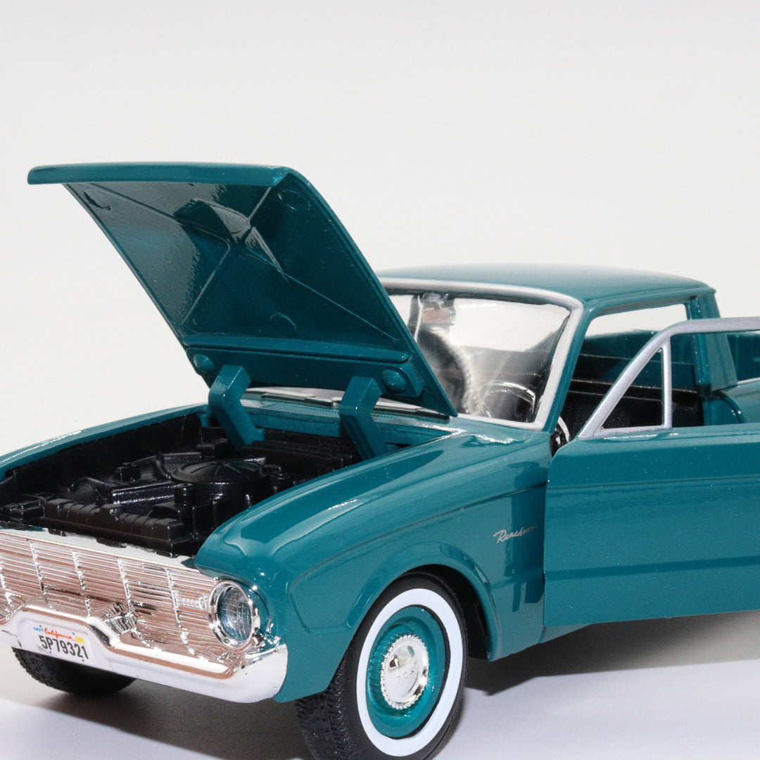 Motormax 1960 Ford Ranchero|Scale 1/24 Green Diecast Car|Vintage Pickup Model Car for Collectors|Classic Metal Collection Car|Gift for Dad