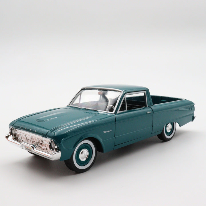 Motormax 1960 Ford Ranchero|Scale 1/24 Green Diecast Car|Vintage Pickup Model Car for Collectors|Classic Metal Collection Car|Gift for Dad