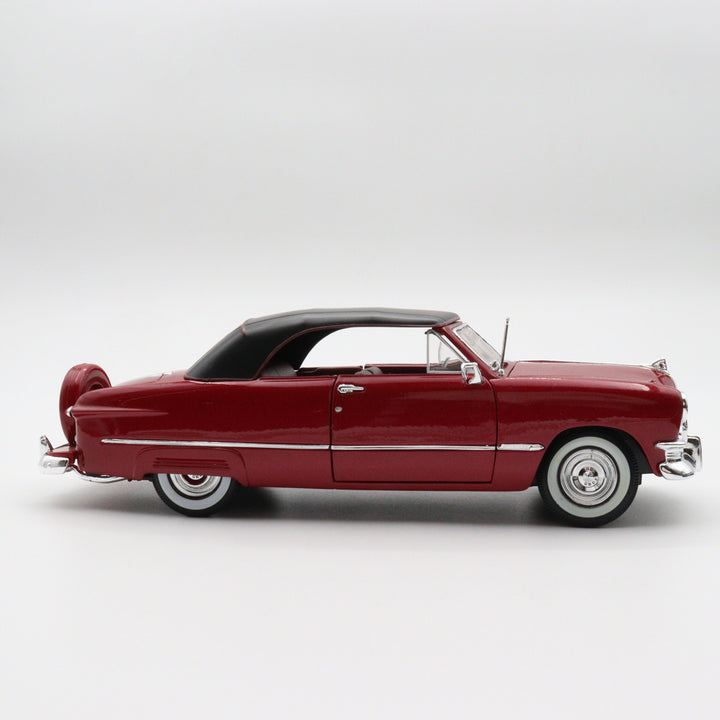 Maisto 1950 Ford Model Car|Scale 1/18 Red Diecast Car|Vintage Model Car for Collectors|Classic Metal Collection Car and Toy|Gift for Father