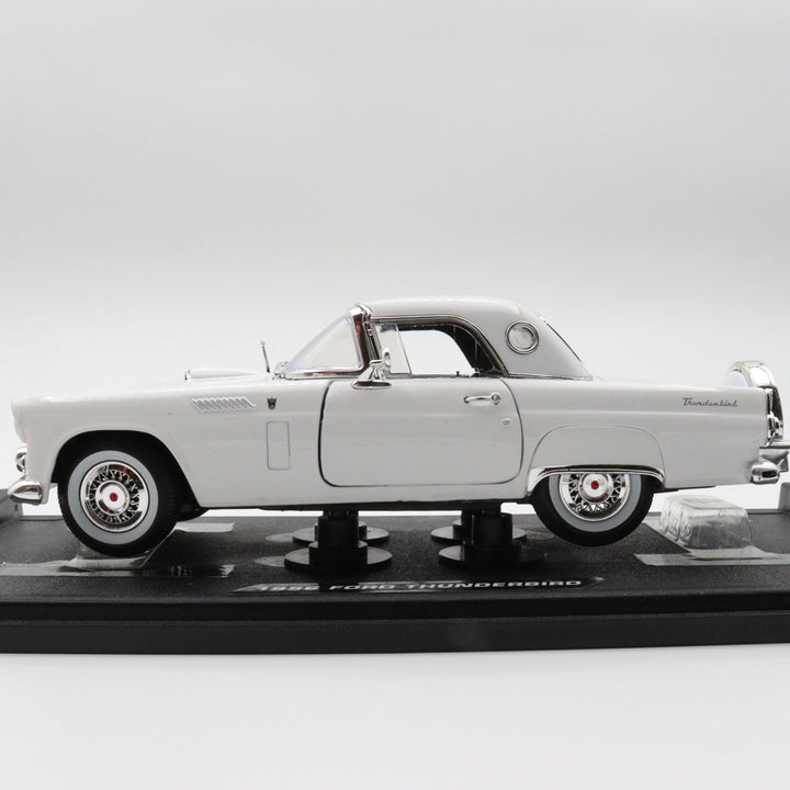 1956 Ford Thunderbird|Scale 1/18 White Diecast Car|Vintage Model Car for Collectors|Classic Convertible Metal Collection Car|Nostalgic Gift