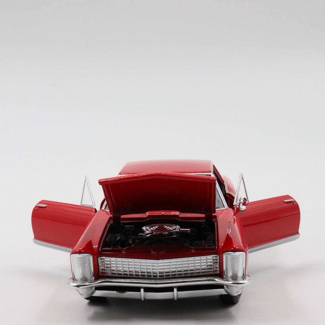 Welly 1965 Buick Riviera Gran Sport|Scale 1/24 Red Diecast Car|Vintage Model Car for Collectors|Old Classic Metal Collection Car for Gift
