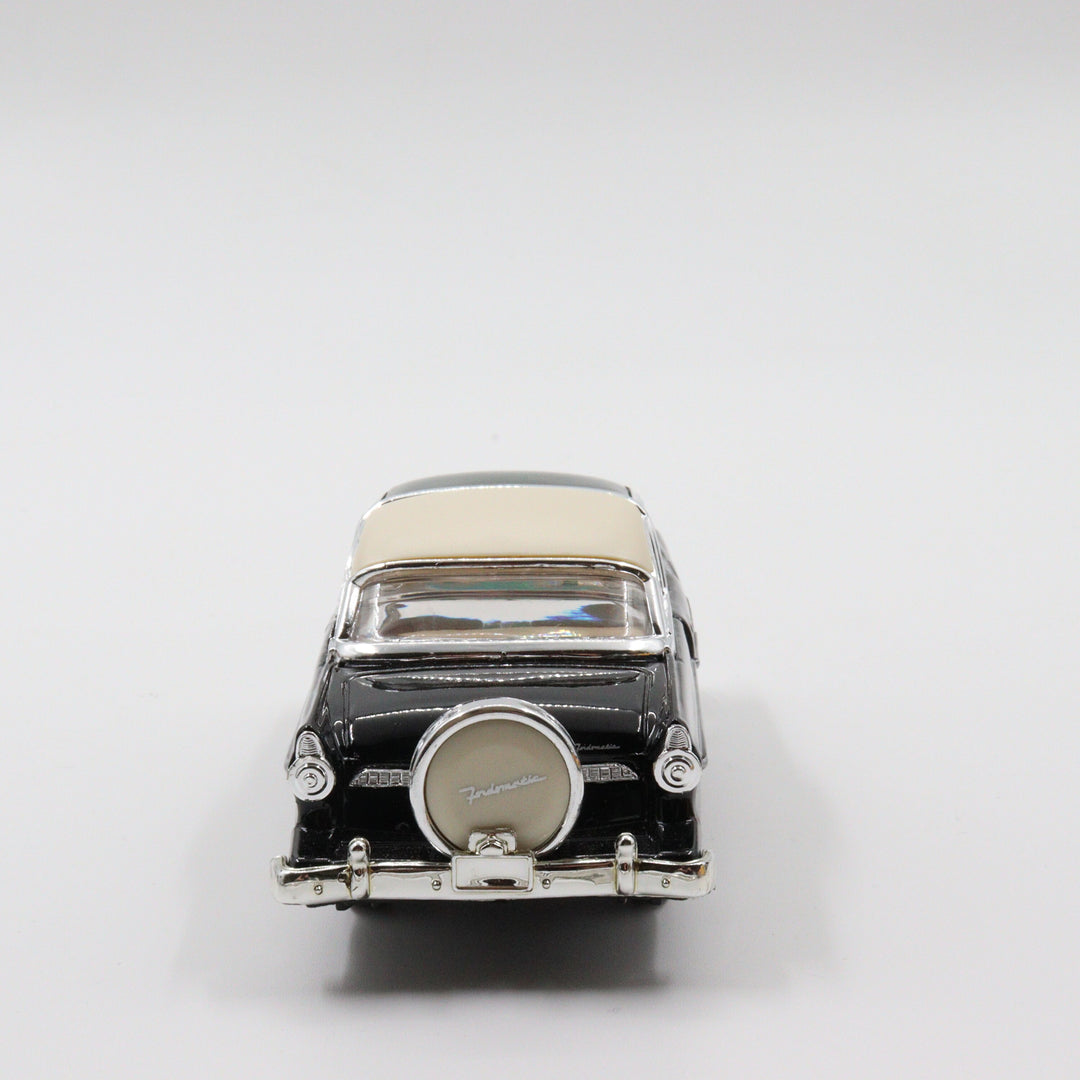 1955 Ford Crown Victoria|Scale 1/34 Black Diecast Car|Vintage Model Car|Green Car Roof Toy|Old Classic Metal Collection Car|Gift for Father