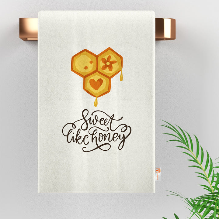 Cute Bee Hand Towel|Honey Dishcloth|Beehive Print Hand Towel|Bee Dish Cloth|Eco-Friendly Rag|Soft Cleaning Towel|Kitchen Gift For Her