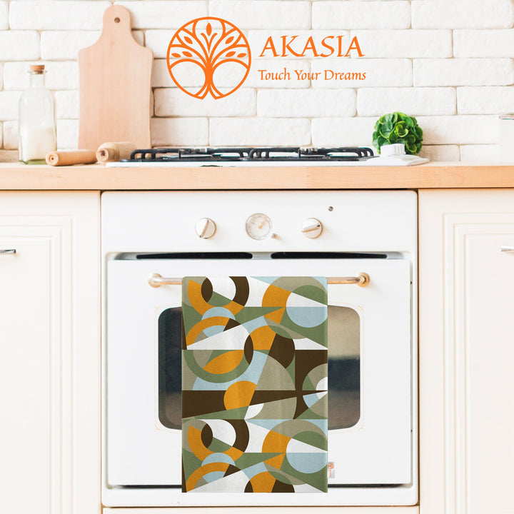 Abstract Tea Towel|Colorful Hand Towel|Boho Dish Cloth|Eco-Friendly Modern Towel|Minimalist Dishcloth|Gift For Her|Soft Cleaning Cloth
