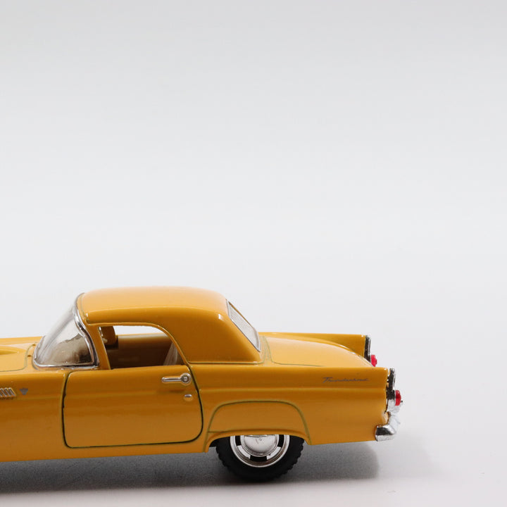1955 Ford Thunderbird|Scale 1:36 Diecast Classic Car|Vintage Kinsmart Model Car|Collectible Metal Yellow Car for Collectors|Nostalgic Gift