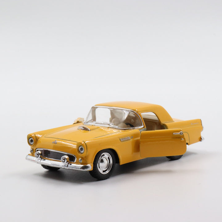 1955 Ford Thunderbird|Scale 1:36 Diecast Classic Car|Vintage Kinsmart Model Car|Collectible Metal Yellow Car for Collectors|Nostalgic Gift