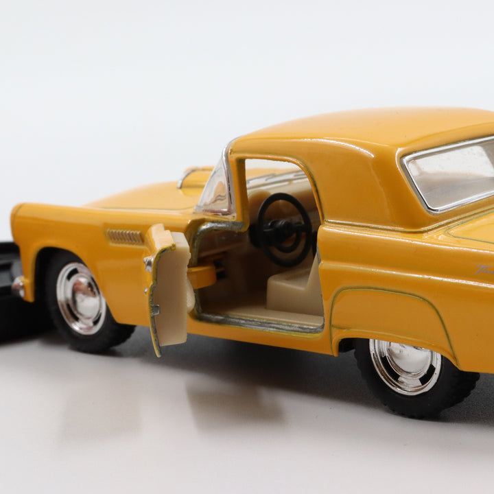 1955 Ford Thunderbird|Scale 1:36 Diecast Classic Car|Vintage Kinsmart Model Car|Collectible Metal Yellow Car for Collectors|Nostalgic Gift