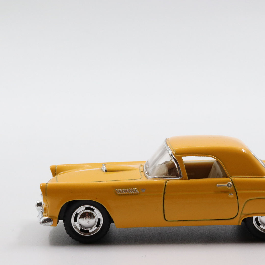 1955 Ford Thunderbird|Scale 1:36 Diecast Classic Car|Vintage Kinsmart Model Car|Collectible Metal Yellow Car for Collectors|Nostalgic Gift
