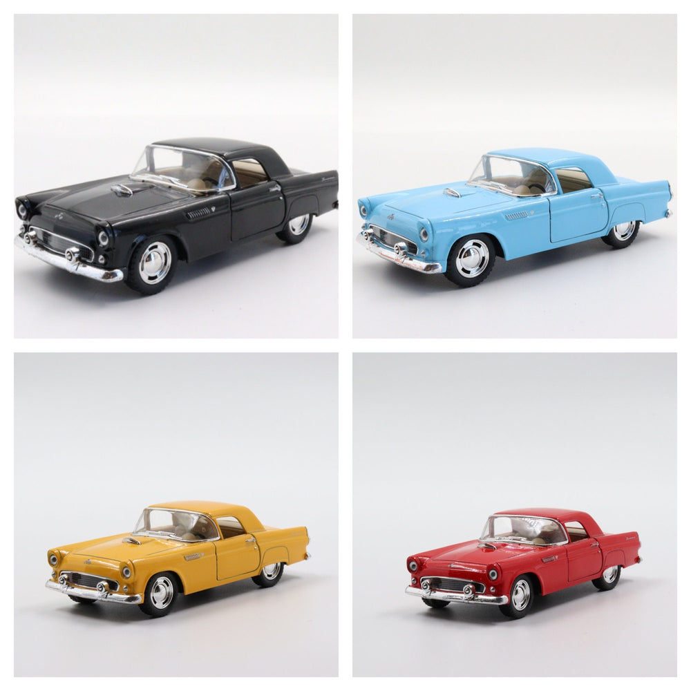 1955 Ford Thunderbird|Scale 1:36 Diecast Classic Car|Vintage Kinsmart Model Car|Collectible Metal Yellow Car for Collectors|Nostalgic Gift