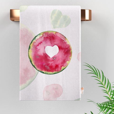 Ice Cream Hand Towel|Floral Dish Cloth|Summer Tea Towel|Watermelon Decor|Cost-Effective Rag|Gift For Her|Cleaning Cloth|Plant Print Towel