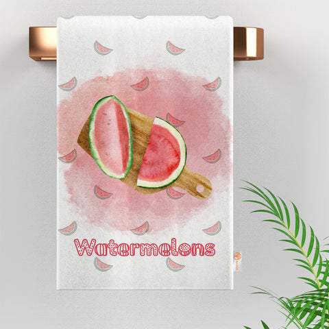 Ice Cream Hand Towel|Floral Dish Cloth|Summer Tea Towel|Watermelon Decor|Cost-Effective Rag|Gift For Her|Cleaning Cloth|Plant Print Towel