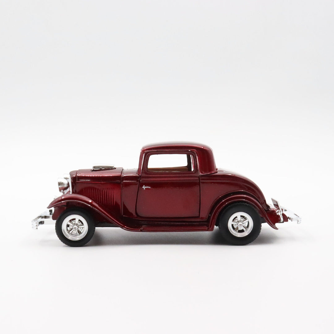 Motormax 1932 Ford Coupe|Scale 1:24 Diecast Classic Car|Vintage Model Car|Collectible Metal Red Car for Collectors|Nostalgic Gift for Dad