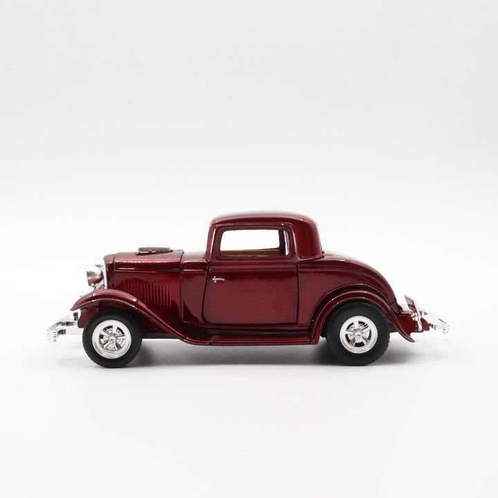 Motormax 1932 Ford Coupe|Scale 1:24 Diecast Classic Car|Vintage Model Car|Collectible Metal Red Car for Collectors|Nostalgic Gift for Dad