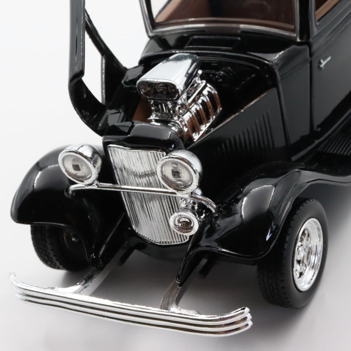 Motormax 1932 Ford Coupe|Scale 1:24 Diecast Classic Car|Vintage Model Car|Collectible Metal Black Car for Collectors|Nostalgic Gift for Dad