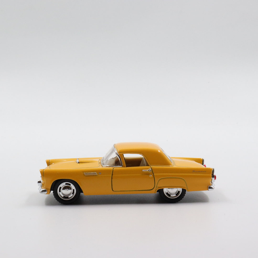 1955 Ford Thunderbird|Scale 1:36 Diecast Classic Car|Vintage Kinsmart Model Car|Collectible Metal Yellow Car for Collectors|Nostalgic Gift