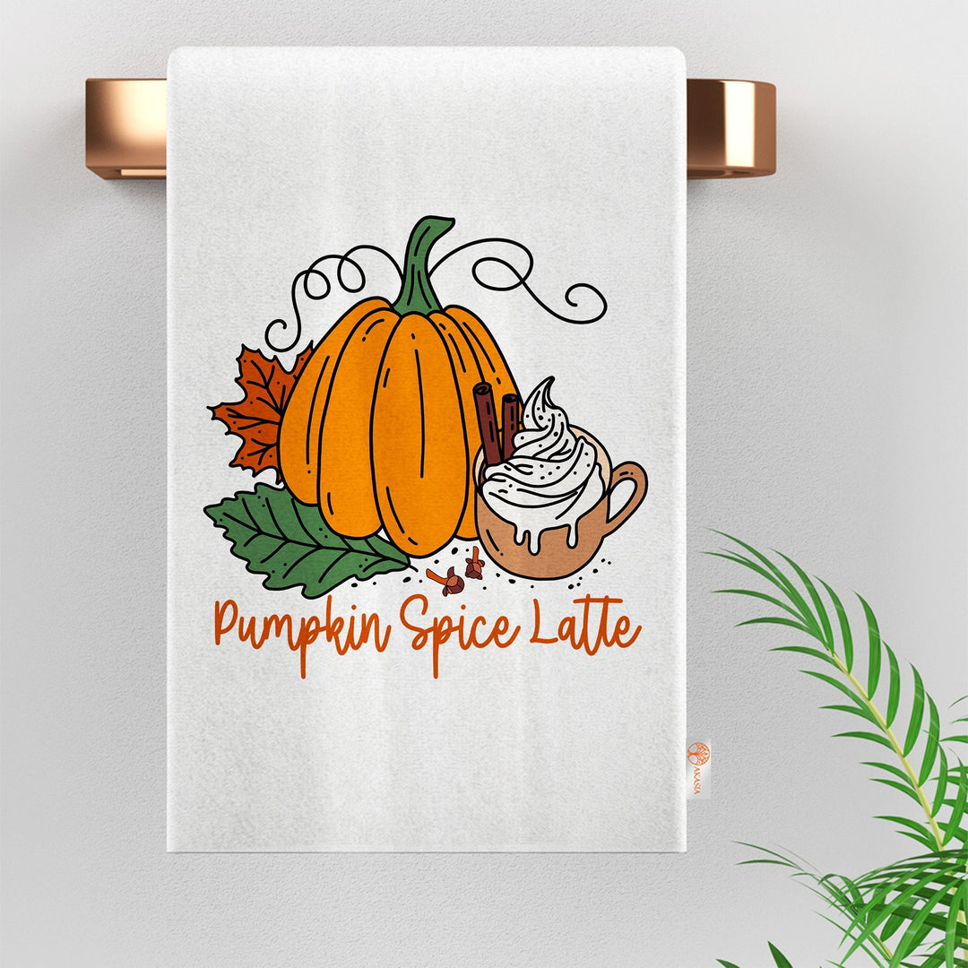 Fall Trend Tea Towel|Autumn Hand Towel|Pumpkin Dishcloth|Thanksgiving Towel|Kitchen Cleaning Cloth|Dust Remover|Cost-Effective Rag
