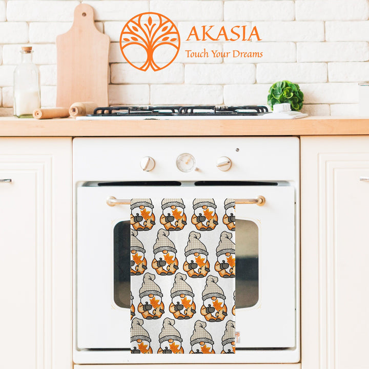 16x24 Fall Trend Tea Towel|Pumpkin Dishcloth|Gnome Hand Towel|Squirrel Towel|Kitchen Cleaning Cloth|Dust Remover|Cost-Effective Rag