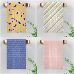 Lemons Kitchen Hand Towel|Abstract Tea Towel|Lemon Dish Towel|Summer Trend Lemon Dishcloth|Housewarming Gift for Her