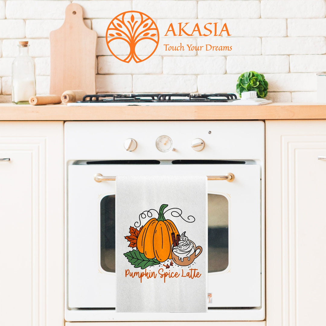 Fall Trend Tea Towel|Autumn Hand Towel|Pumpkin Dishcloth|Thanksgiving Towel|Kitchen Cleaning Cloth|Dust Remover|Cost-Effective Rag
