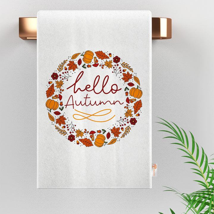 Fall Trend Tea Towel|Autumn Hand Towel|Pumpkin Dishcloth|Thanksgiving Towel|Kitchen Cleaning Cloth|Dust Remover|Cost-Effective Rag