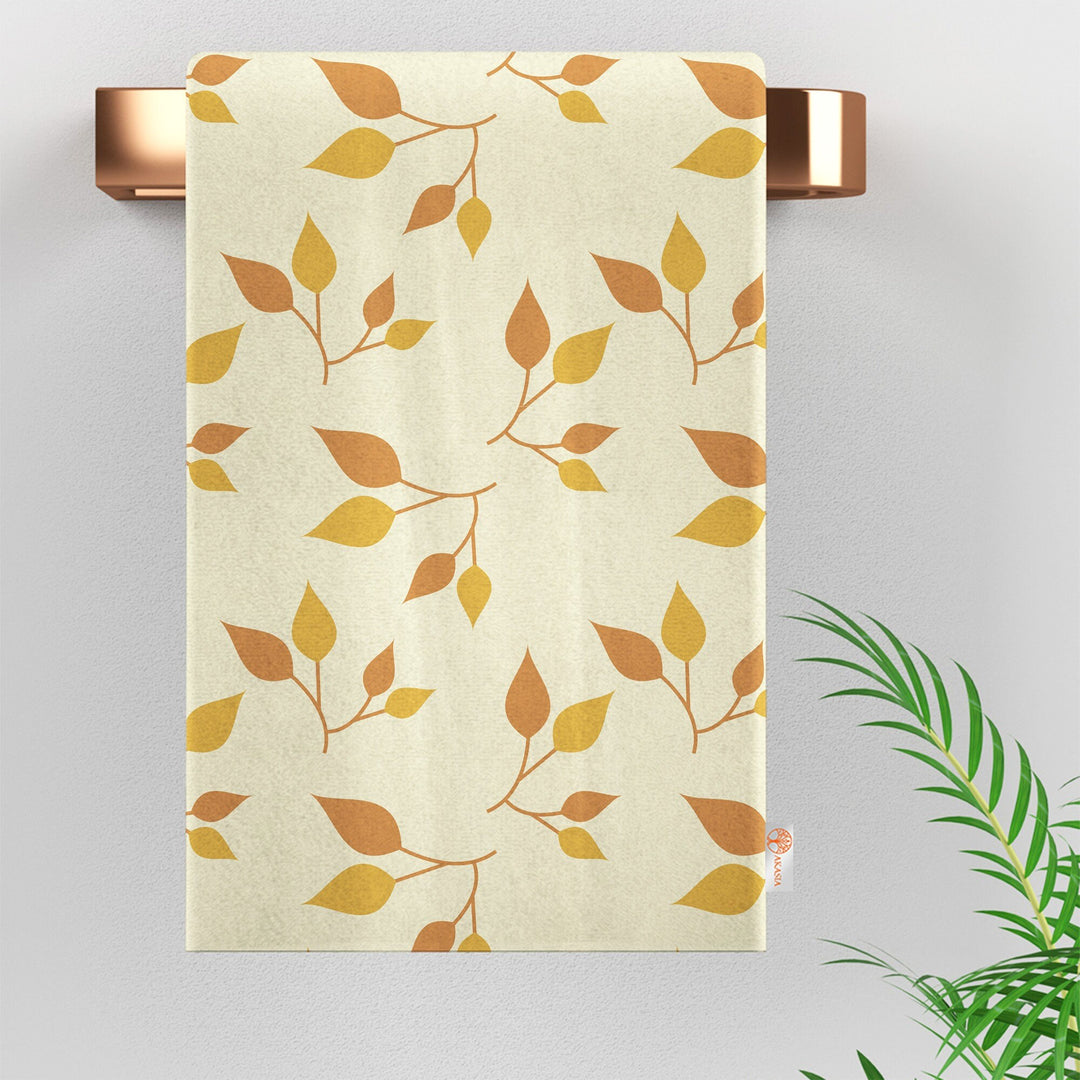 16x24 Fall Tea Towel|Mushroom Dishcloth|Dry Leaf Hand Towel|Autumn Towel|Kitchen Cleaning Cloth|Dust Remover|Cost-Effective Rag