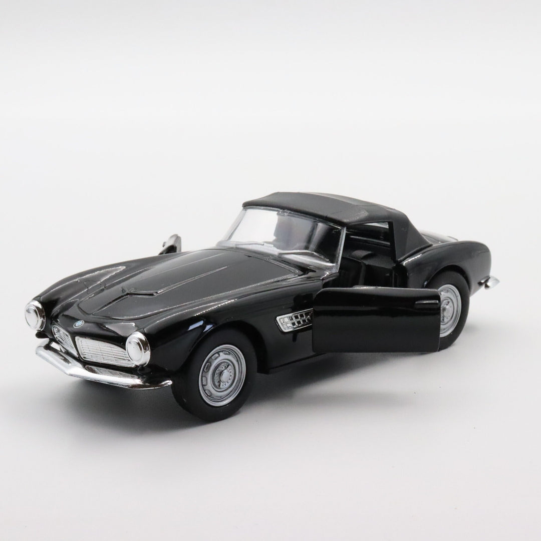 Welly 1956 BMW 507 Model Car|Diecast Car for Collectors|Classic Two Door Car|Coupe Pull Back Car Toy for Boys|Metal Black Car|Gift for Dad