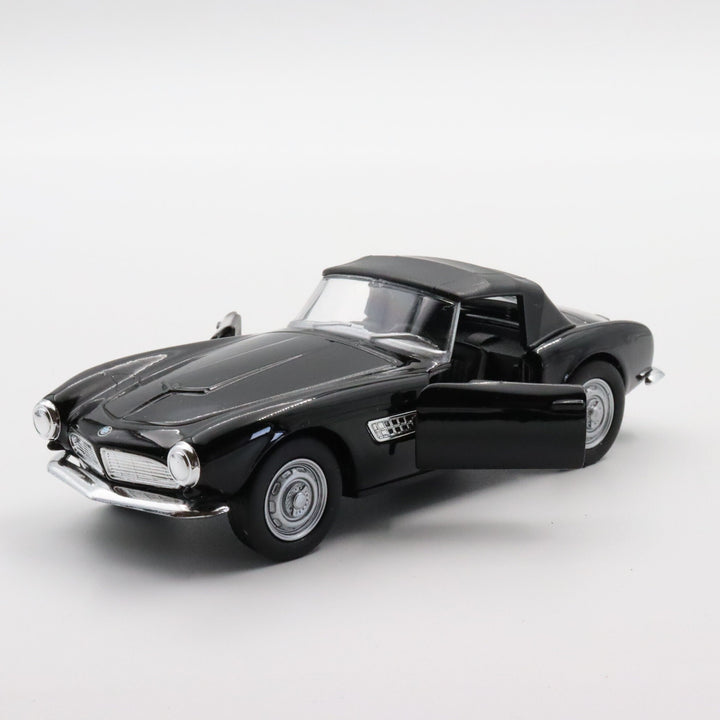 Welly 1956 BMW 507 Model Car|Diecast Car for Collectors|Classic Two Door Car|Coupe Pull Back Car Toy for Boys|Metal Black Car|Gift for Dad