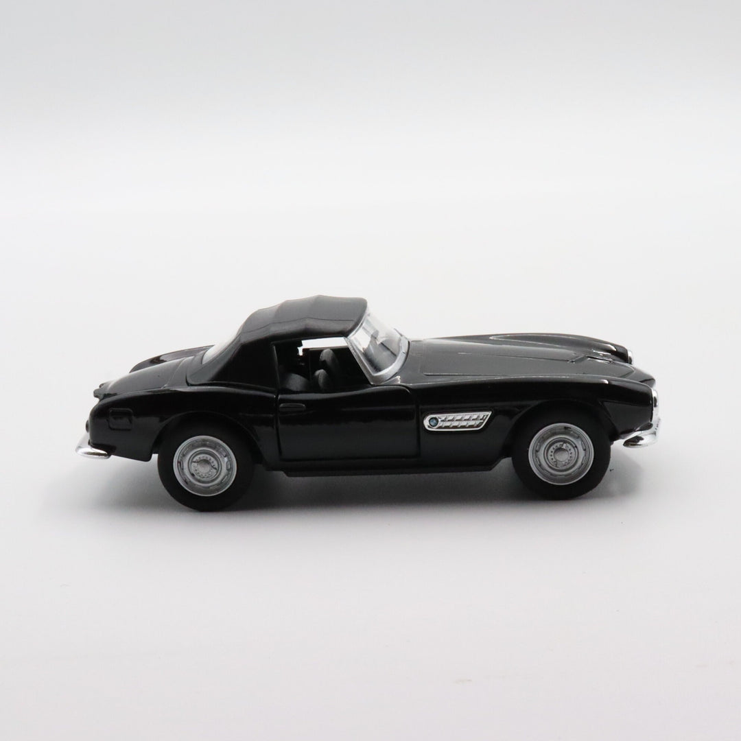 Welly 1956 BMW 507 Model Car|Diecast Car for Collectors|Classic Two Door Car|Coupe Pull Back Car Toy for Boys|Metal Black Car|Gift for Dad