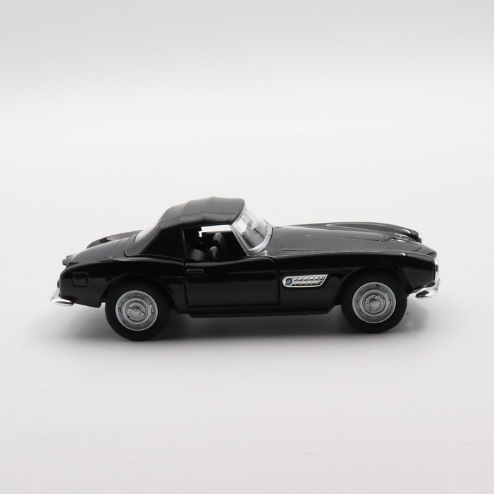 Welly 1956 BMW 507 Model Car|Diecast Car for Collectors|Classic Two Door Car|Coupe Pull Back Car Toy for Boys|Metal Black Car|Gift for Dad