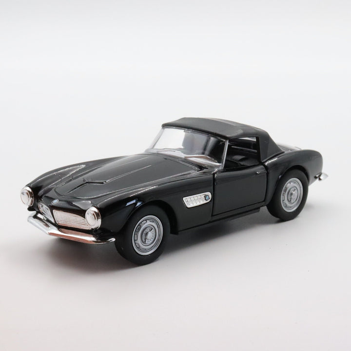 Welly 1956 BMW 507 Model Car|Diecast Car for Collectors|Classic Two Door Car|Coupe Pull Back Car Toy for Boys|Metal Black Car|Gift for Dad