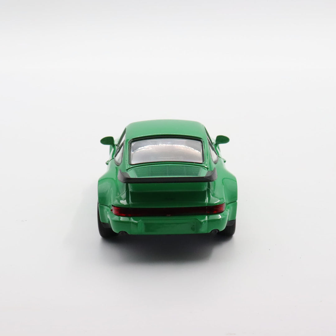 Welly Porsche 911 Turbo Model Car|Diecast Green Car for Collectors|Classic Two Door Car|Pull Back Car Toy for Boys|Coupe Metal Car for Dad