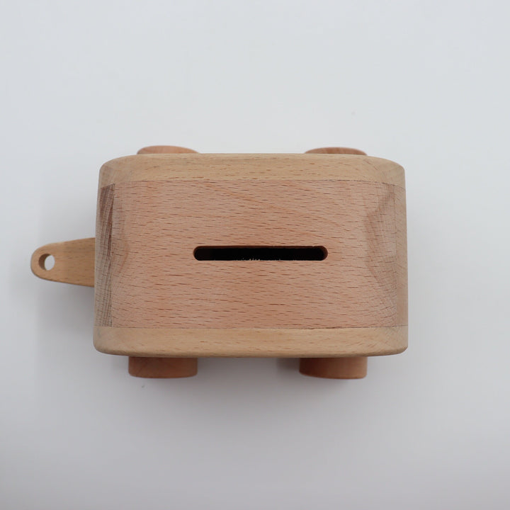 Wooden Caravan Piggy Bank|Wooden Handmade Coin Bank|Rustic Money Saving Duo|Money Box Car Toy for Kid|Baby Shower Gift|Xmas Gift