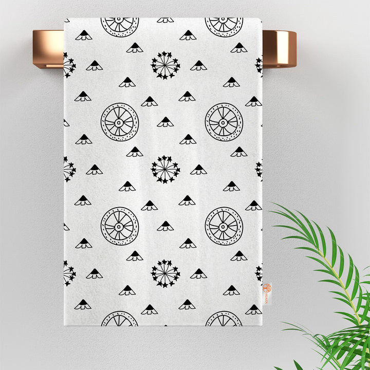 Winter Tea Towel|16x24 Cleaning Cloth|Snowflake Dish Cloth|Geometric Hand Towel|Xmas Reusable Towel|Winter Dishcloth|Cozy Kitchen Towel