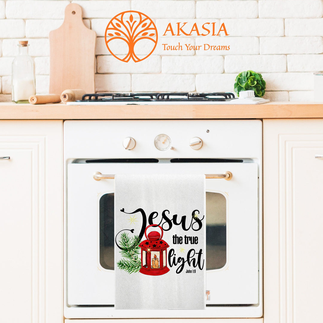 Christmas Hand Towel|Panda Cleaning Rag|Jesus Dish Cloth|Cookies Reusable Towel|Winter Tea Towel|Hot Chocolate Dishcloth|Xmas Kitchen Towel