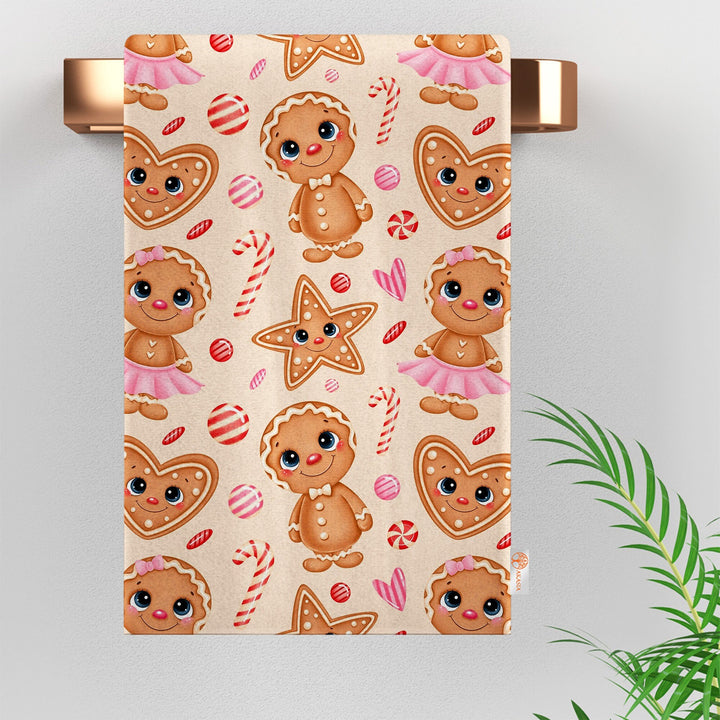 Christmas Tea Towel|Flower Hand Towel|Cake Cleaning Rag|Xmas Dishcloth|Cookie Dish Cloth|Berries Kitchen Towel|Winter Print Rag|Merry Xmas