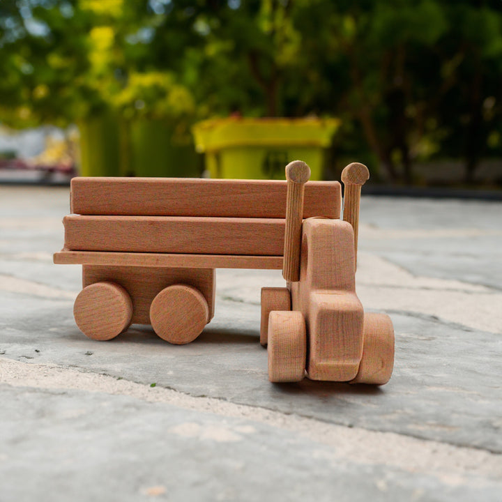 Wooden Educational Truck Toy|Toddler Push Toy|Montessori Natural Wood Toy|Gift fot Toddlers|Montessori Natural Toy Gift For Kids|Baby Shower