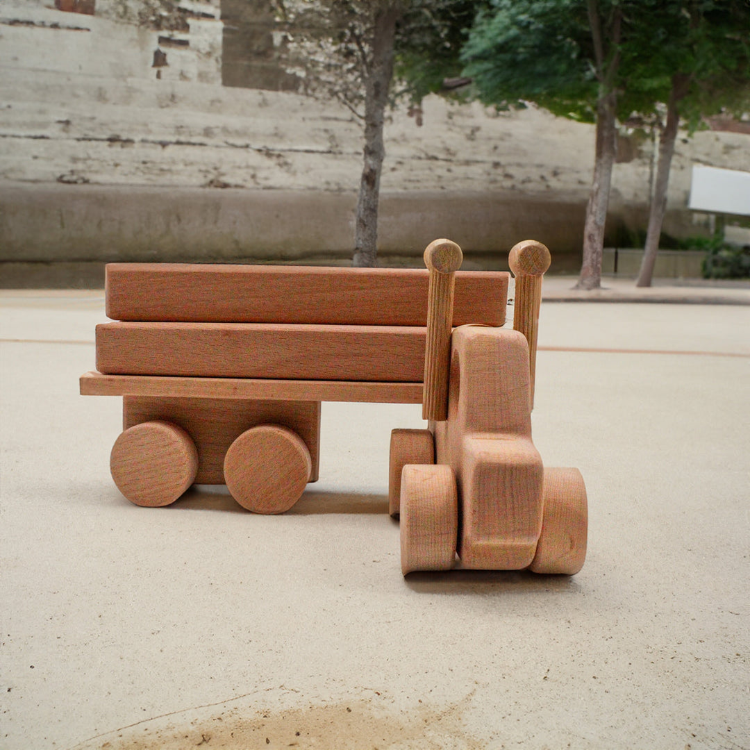 Wooden Educational Truck Toy|Toddler Push Toy|Montessori Natural Wood Toy|Gift fot Toddlers|Montessori Natural Toy Gift For Kids|Baby Shower