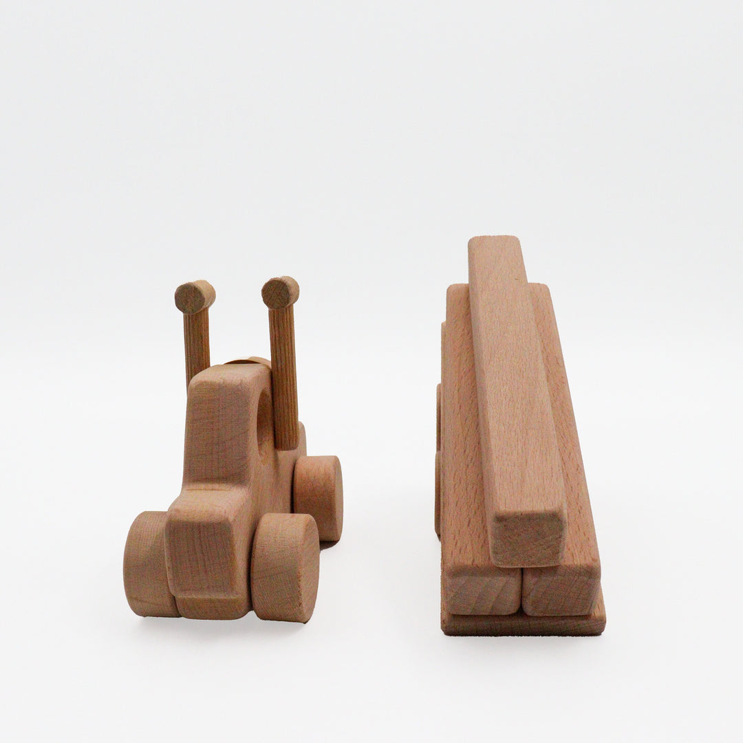 Wooden Educational Truck Toy|Toddler Push Toy|Montessori Natural Wood Toy|Gift fot Toddlers|Montessori Natural Toy Gift For Kids|Baby Shower