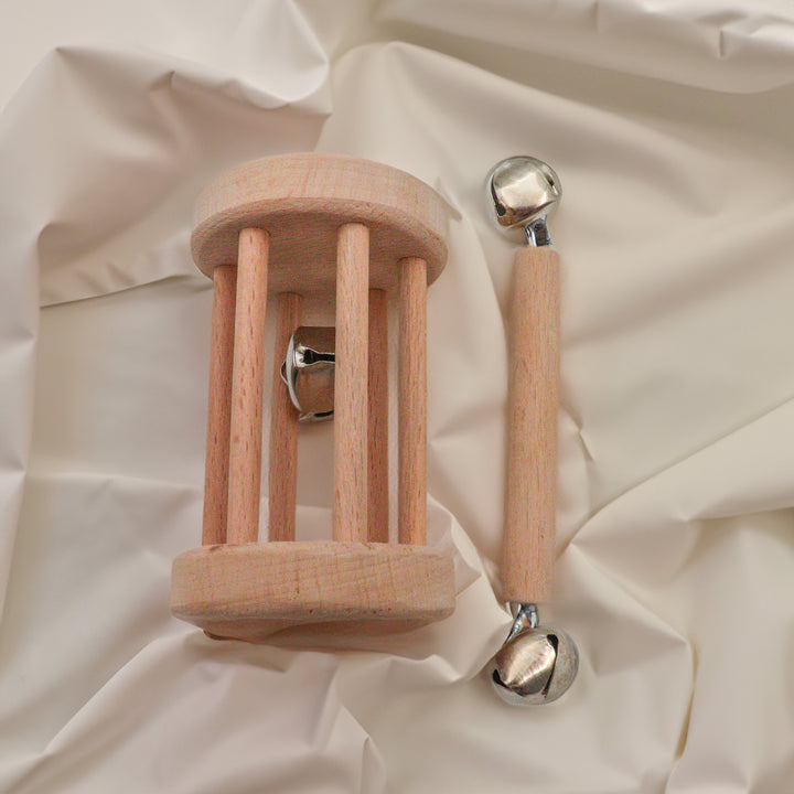 Set of 2 wooden baby rattles|Rustic Elegance Baby Rattles|Charming Baby Rattle Duo|Rustic Melodies|Eco-Friendly Elegance|Natural Beauty|Gift