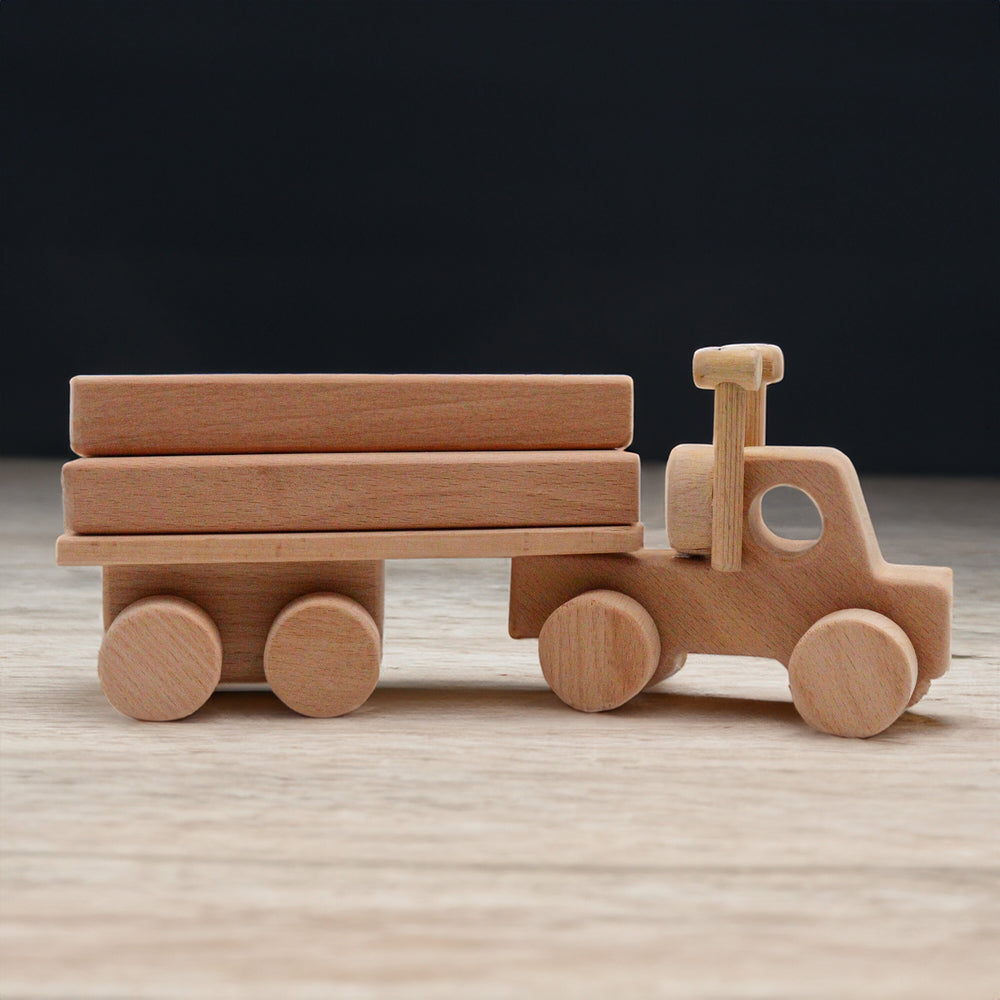 Wooden Educational Truck Toy|Toddler Push Toy|Montessori Natural Wood Toy|Gift fot Toddlers|Montessori Natural Toy Gift For Kids|Baby Shower