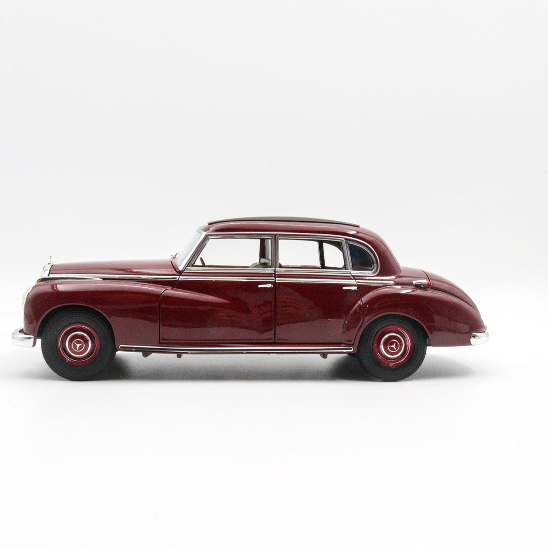 Norev Mercedes Benz 300 W 186 Model Car|Scale 1/18 Diecast Burgundy Car for Collectors|Miniature Classic Metal Automobile for Dad|Toy Gift