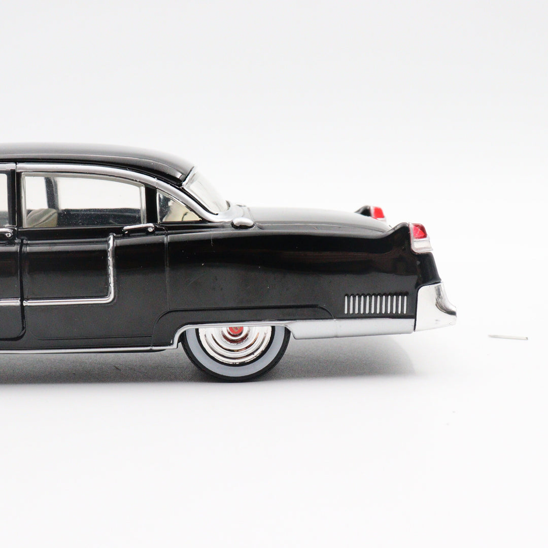 1955 Cadillac Fleetwood Series Model Car|Scale 1/24 Diecast Black Car for Collectors|Classic Metal Automobile|Nostalgic Gift for Father