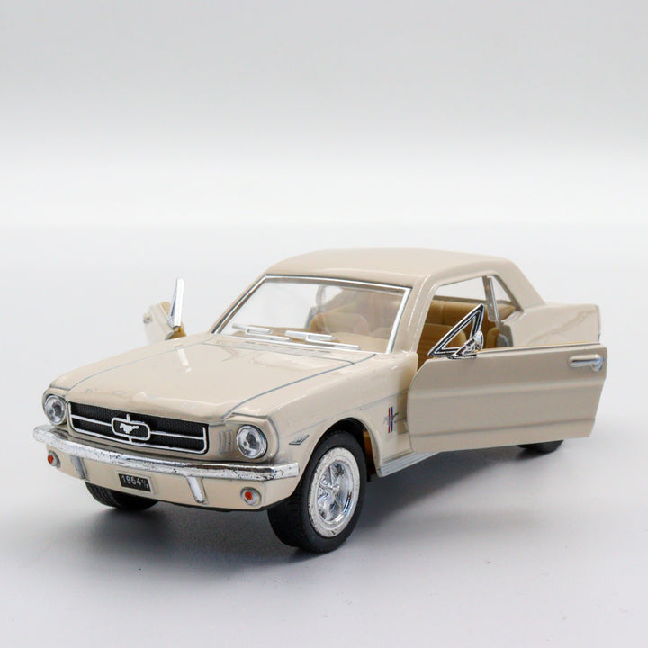 1964 Ford Mustang|Scale 1:36 Diecast Vintage Car|Classic Model Car|Collectible Metal White Car for Collectors|Gift for Dad|Office Accesories
