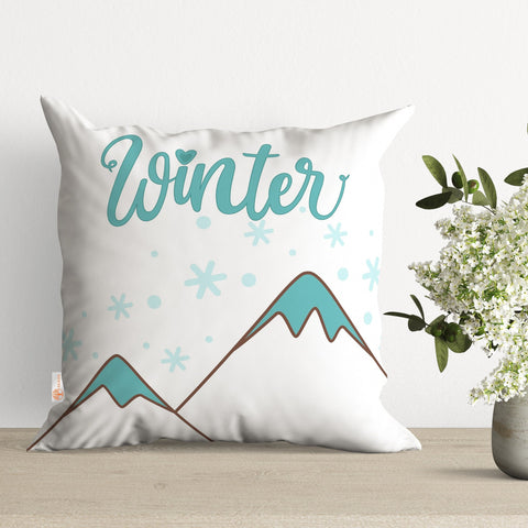 Winter Outdoor Pillow Case|Polar Bear Cushion Case|Xmas Throw Pillowcase|Boho Home Decor|Tree Print Pillow Cover|Snow Mountain Pillow Cover