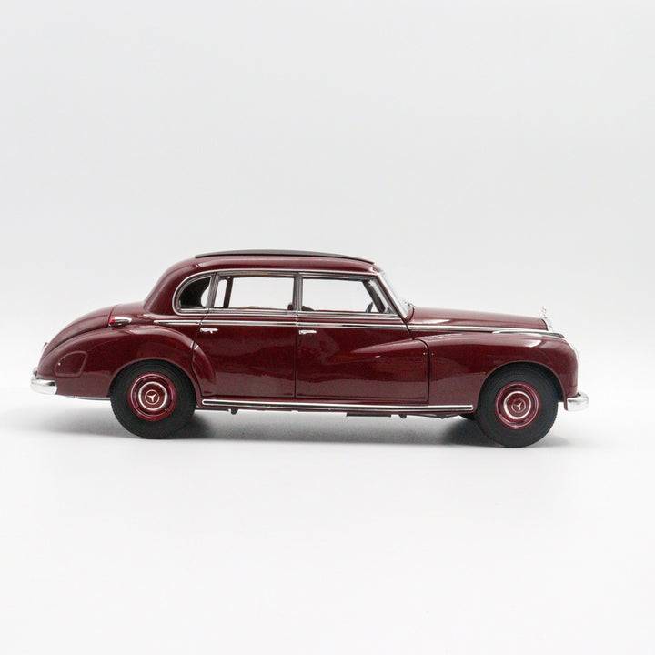 Norev Mercedes Benz 300 W 186 Model Car|Scale 1/18 Diecast Burgundy Car for Collectors|Miniature Classic Metal Automobile for Dad|Toy Gift