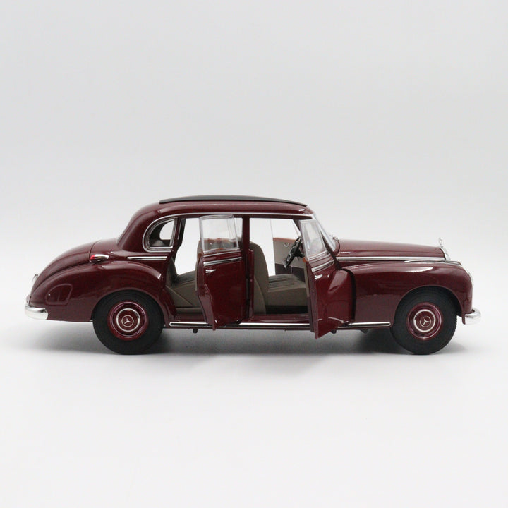 Norev Mercedes Benz 300 W 186 Model Car|Scale 1/18 Diecast Burgundy Car for Collectors|Miniature Classic Metal Automobile for Dad|Toy Gift